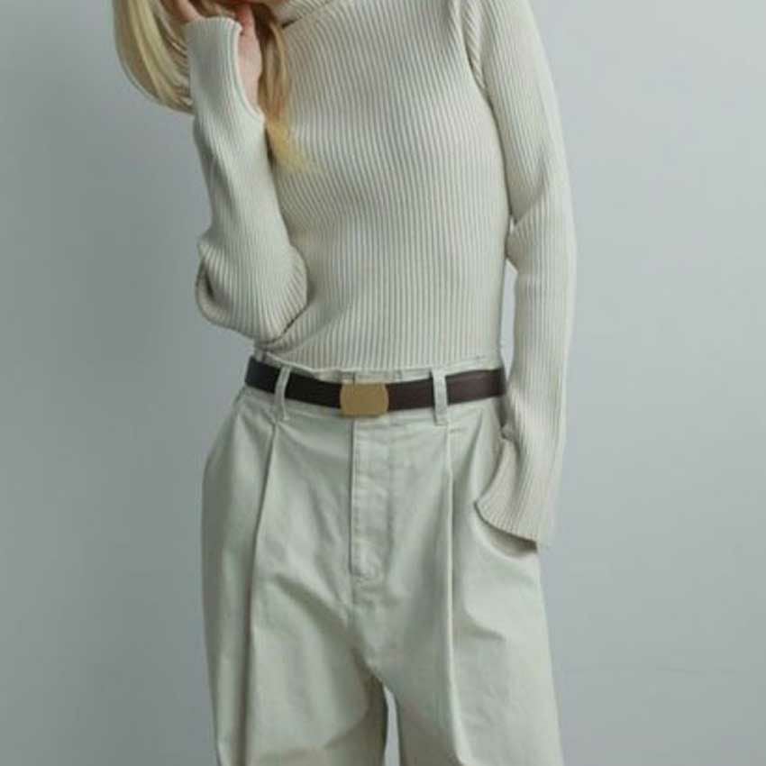 anuke/アンヌーク Slit Turtle Knit 62520530 トップス | Shunal
