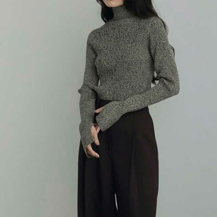 anuke/アンヌーク Slit Turtle Knit 62520530 トップス | Shunal