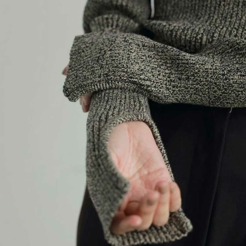 anuke/アンヌーク Slit Turtle Knit 62520530 トップス | Shunal