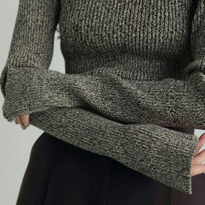 anuke/アンヌーク Slit Turtle Knit 62520530 トップス | Shunal