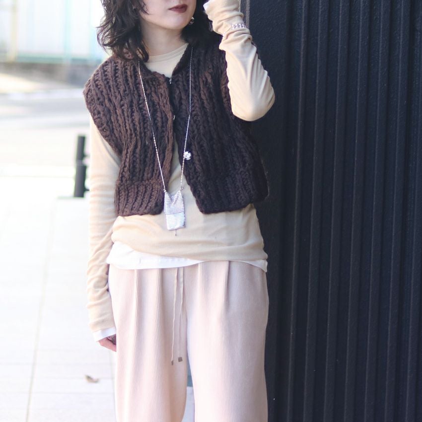 TODAYFUL/トゥデイフル Mix Handknit Vest ミックスハンドニットベスト