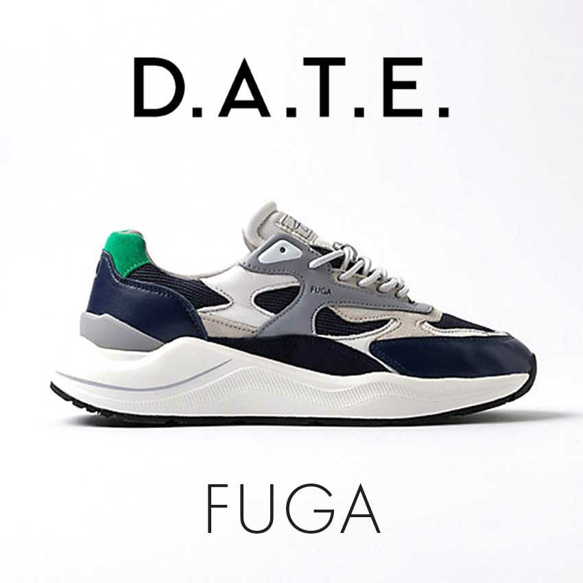 D.A.T.E./デイト FUGA SPORT BLUE FG-SP-BL ホワイト×ネイビー メンズ 