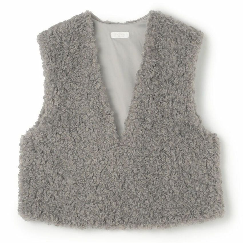 Ballsey/ボールジィ ミックスファー Vネックベスト 11015401001 ベスト