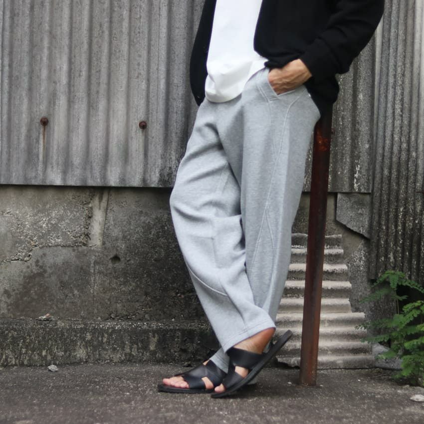 Elfino/エルフィーノ スウェットカーブパンツ EL-253 グレー ブラック