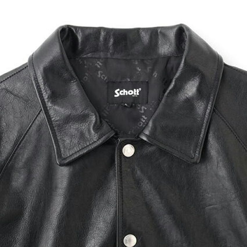 美品‼️Schott ブラック ライダースジャケット　革ジャン　レザージャケット Schott/ショット コーチジャケット 782-5950054 レザージャケット 革