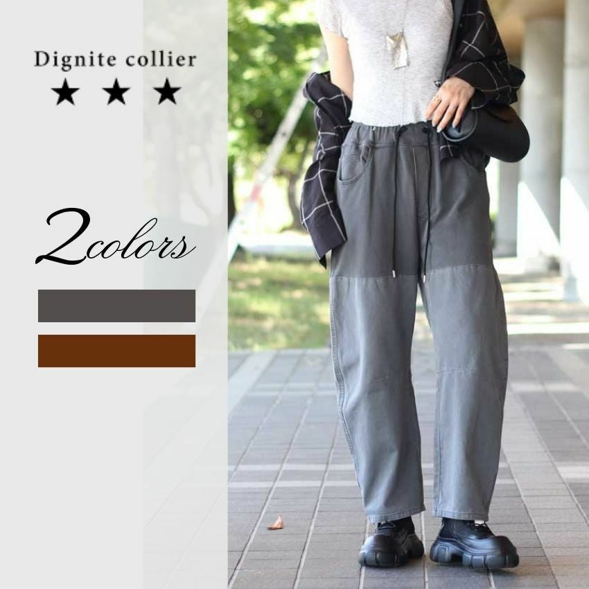 Dignite Collier/ディニテコリエ ガーメントダイ切替パンツ IN