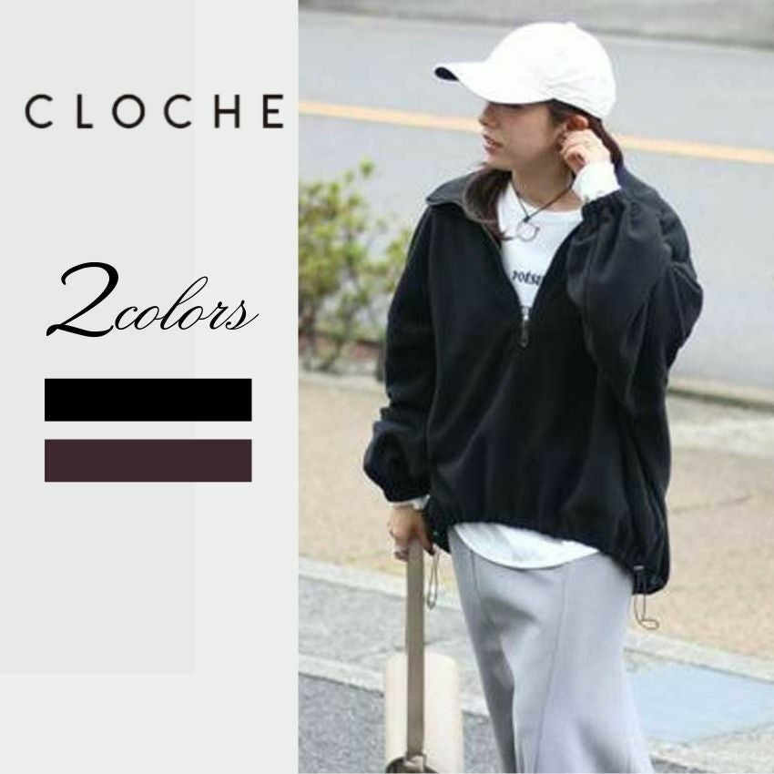 CLOCHE/クロッシェ ハーフジップフリース 552-85636 ハーフジップ