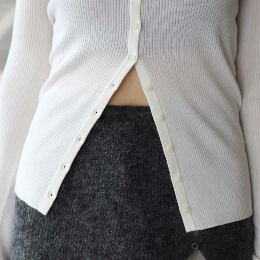 TODAYFUL /トゥデイフル Silkwool Knit Cardigan 12520501 リブニット
