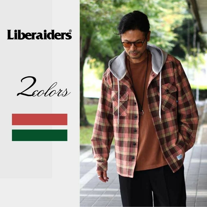 Liberaiders/リベレイダース HOODED PLAID SHIRT 771032503 長袖シャツ