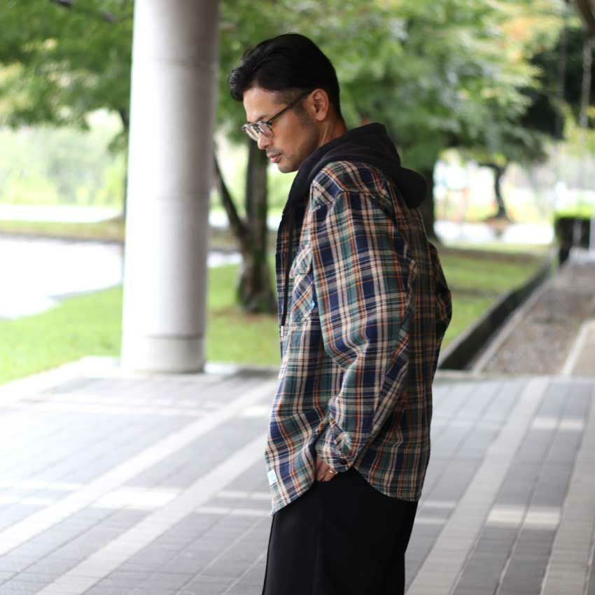 Liberaiders/リベレイダース HOODED PLAID SHIRT 771032503 長袖シャツ