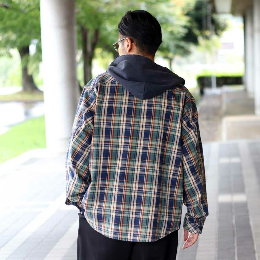 Liberaiders/リベレイダース HOODED PLAID SHIRT 771032503 長袖シャツ