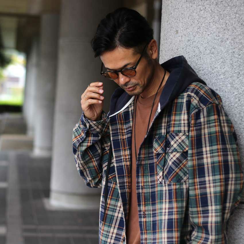 Liberaiders/リベレイダース HOODED PLAID SHIRT 771032503 長袖シャツ