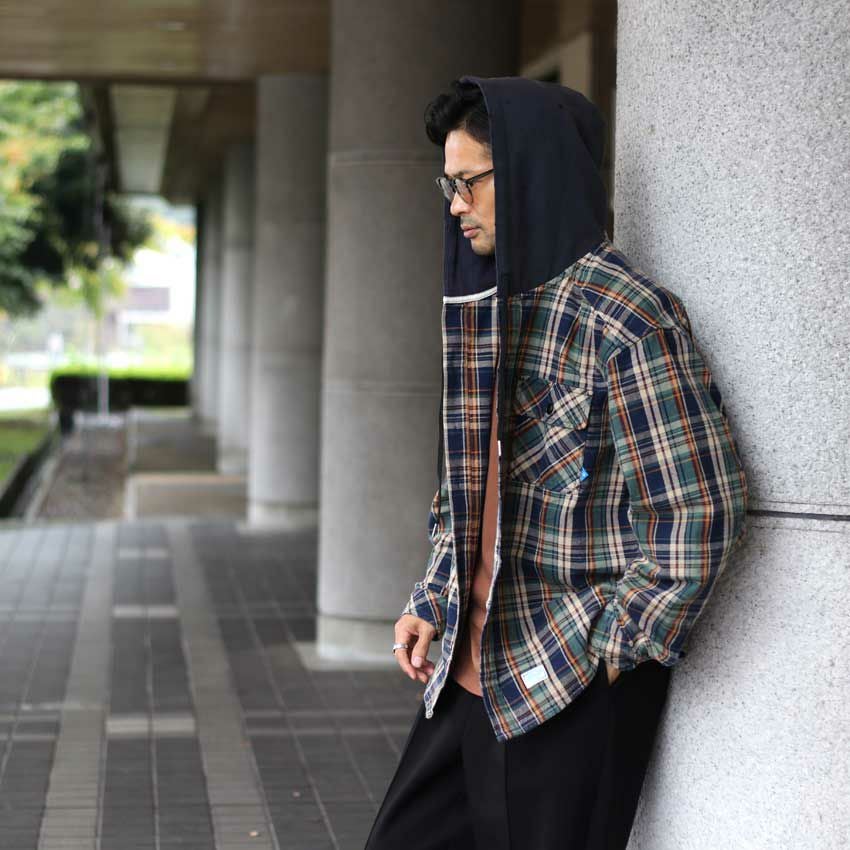 Liberaiders/リベレイダース HOODED PLAID SHIRT 771032503 長袖シャツ