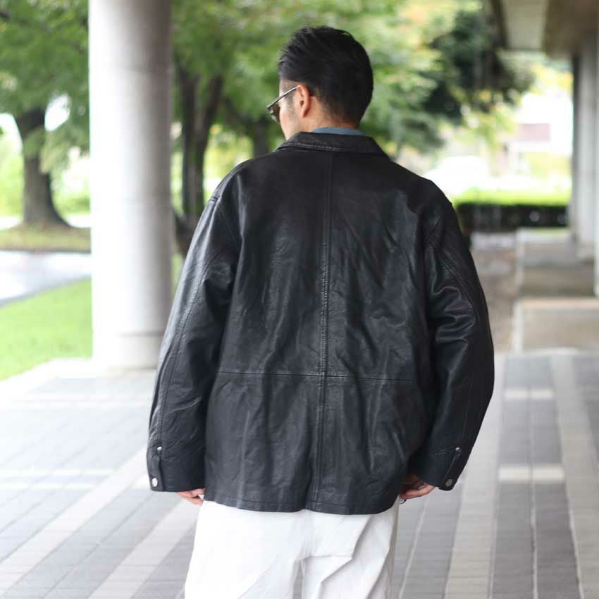 JAGROSE/ジャグロース ウォッシュレザーカバーオール ラム 羊革 革