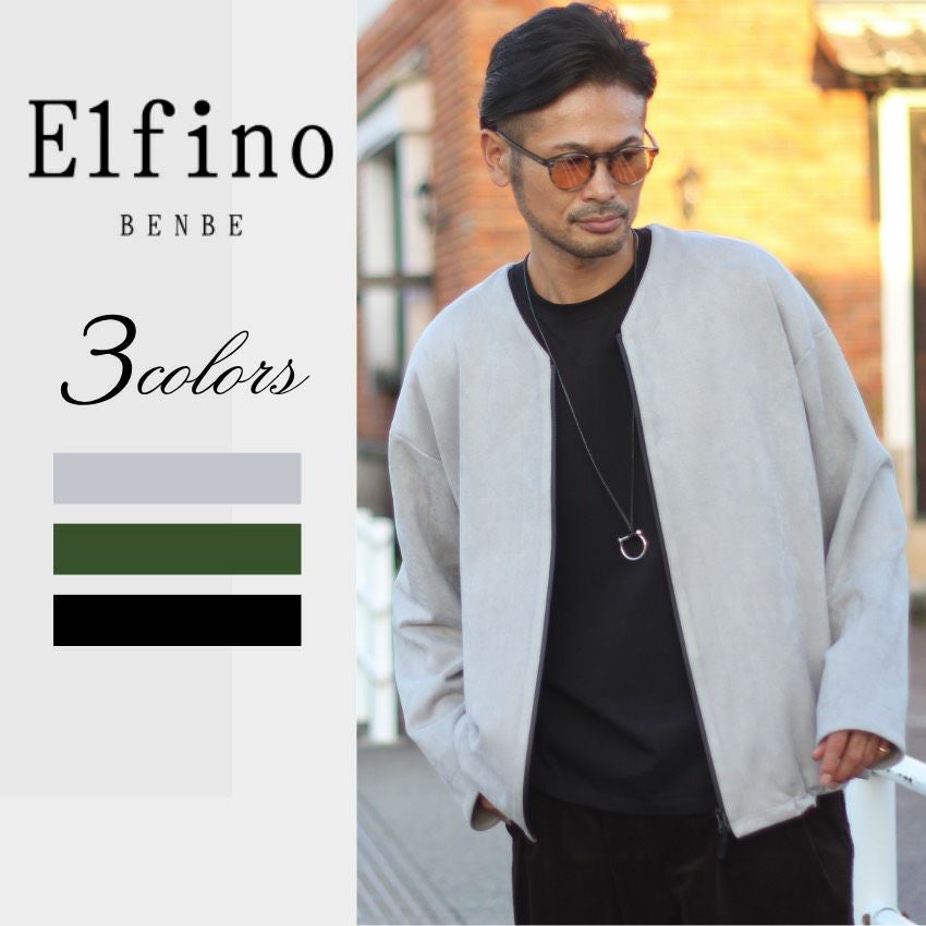Elfino/エルフィーノ 止水テープスエードブルゾン LEI-24118