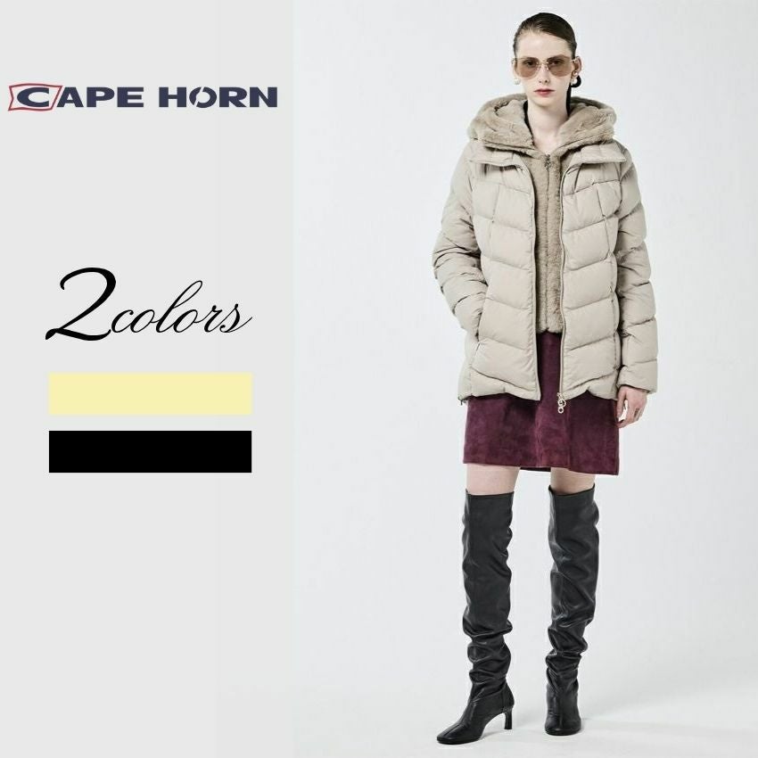 CAPE HORN/ケープホーン ALVAREZ MATT B2566 ダウン ファー セミロング