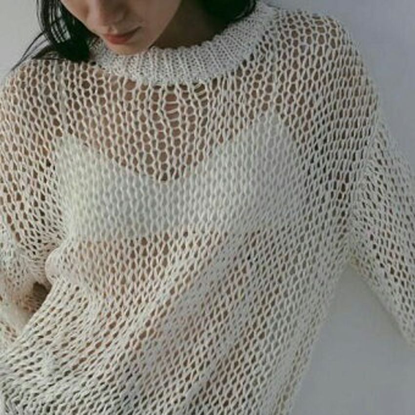 anuke /アンヌーク 62610508 Tapeyarn Loose Knit 26春夏 ニット