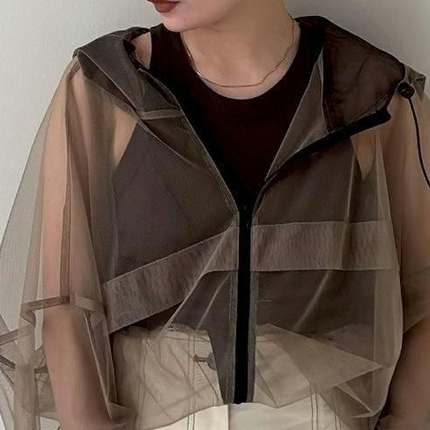 anuke /アンヌーク 62610201 Tulle Zip Blouzon 26春夏 ブルゾン