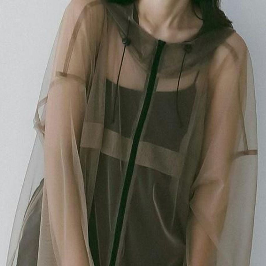anuke /アンヌーク 62610201 Tulle Zip Blouzon 26春夏 ブルゾン