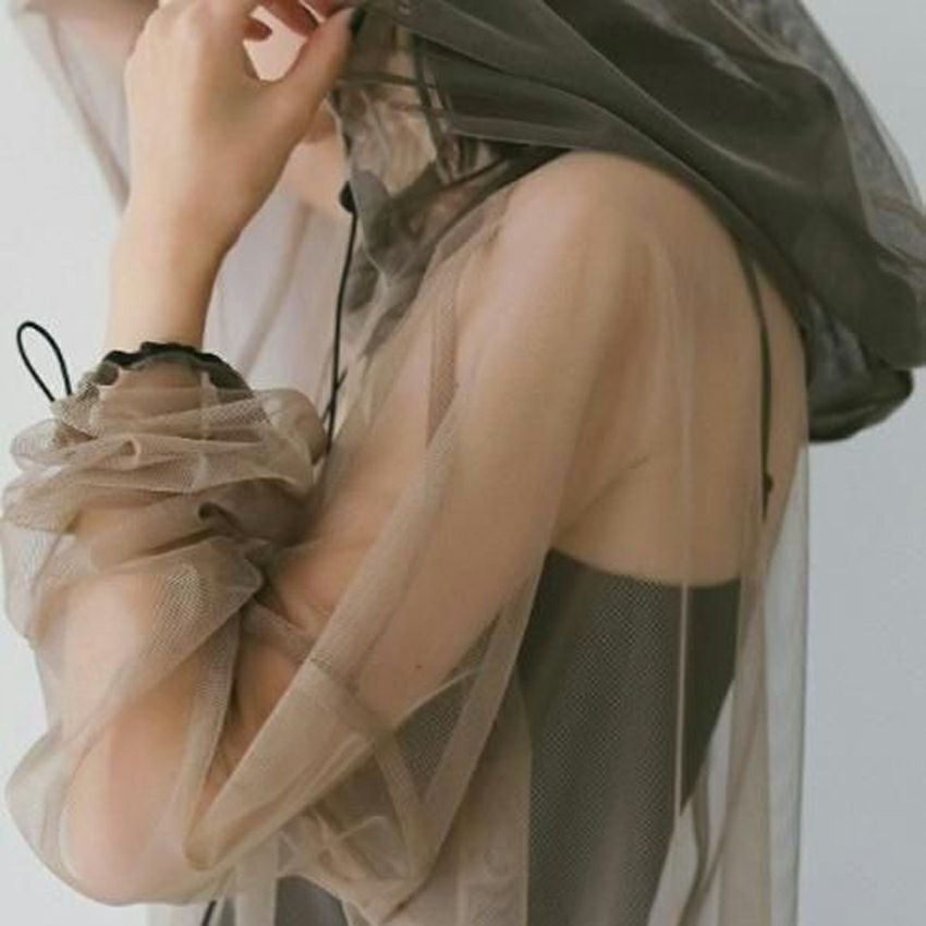 anuke /アンヌーク 62610201 Tulle Zip Blouzon 26春夏 ブルゾン