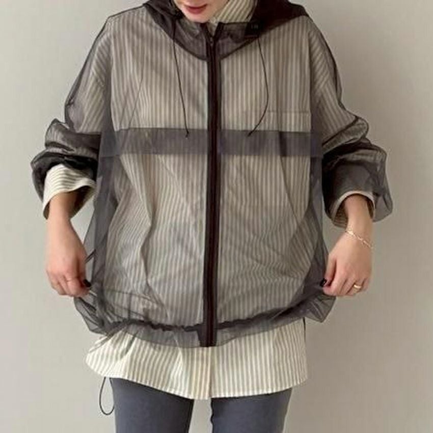 anuke /アンヌーク 62610201 Tulle Zip Blouzon 26春夏 ブルゾン