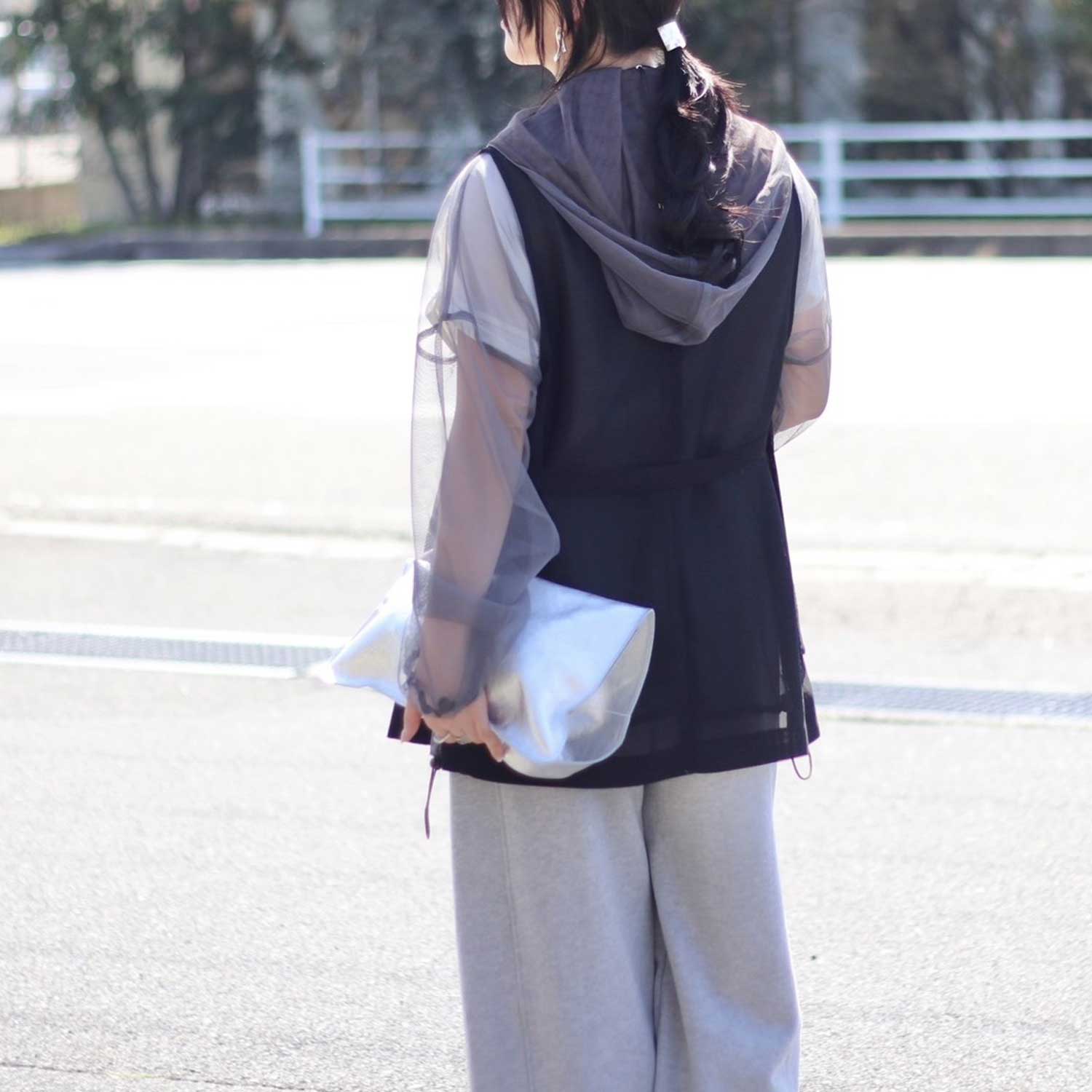 anuke /アンヌーク 62610201 Tulle Zip Blouzon 26春夏 ブルゾン