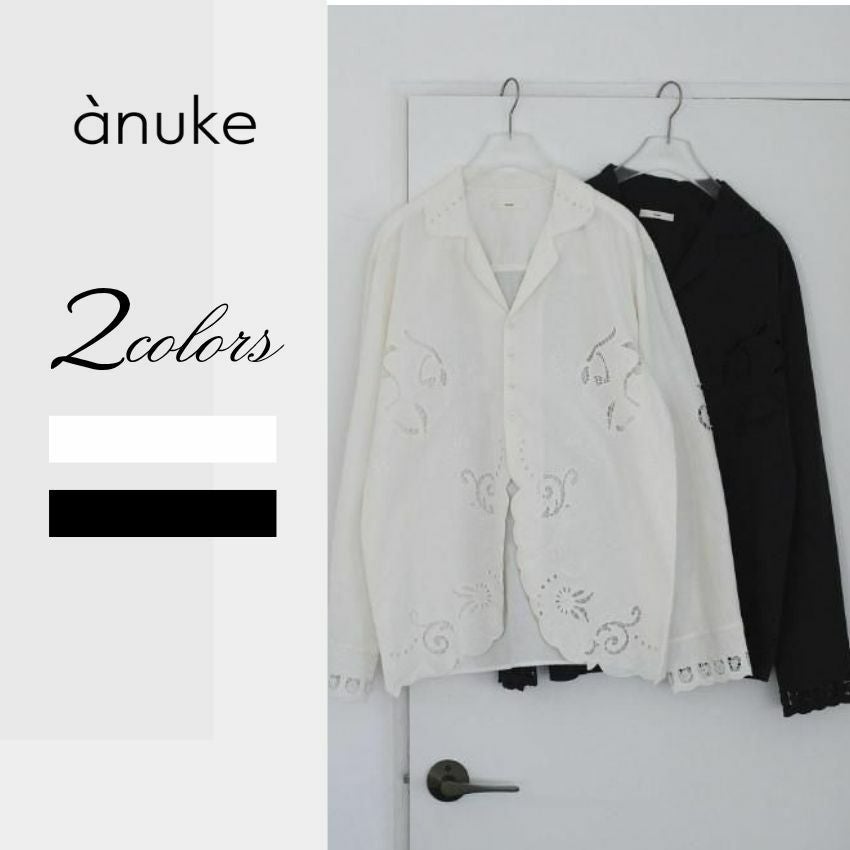 anuke /アンヌーク 62610418 Cutwork Opencollar Shirts 26春夏 シャツ 