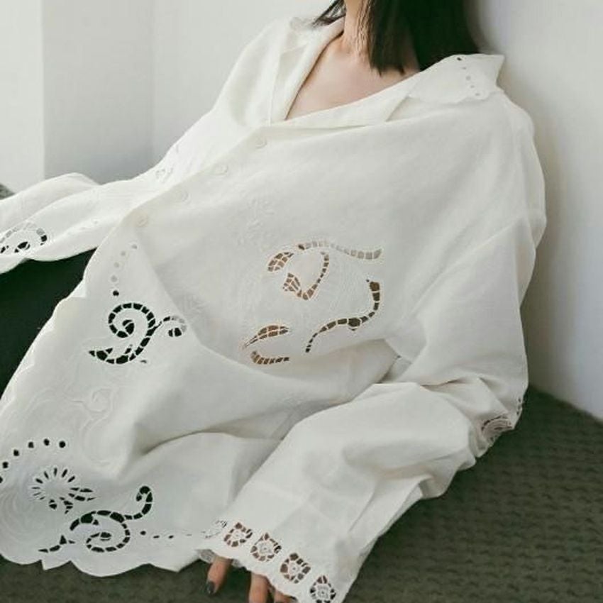 anuke アンヌークCutwork Opencollar Shirts anuke /アンヌーク 62610418 Cutwork Opencollar Shirts 26春夏 シャツ