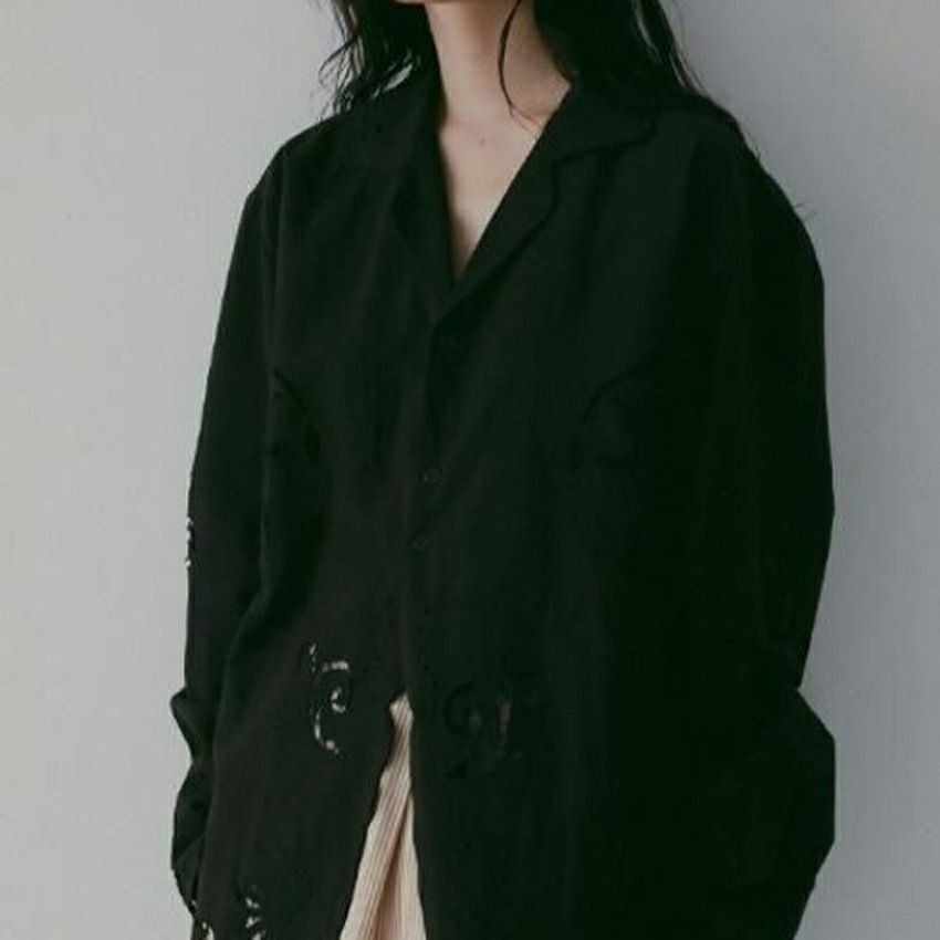 anuke /アンヌーク 62610418 Cutwork Opencollar Shirts 26春夏 シャツ