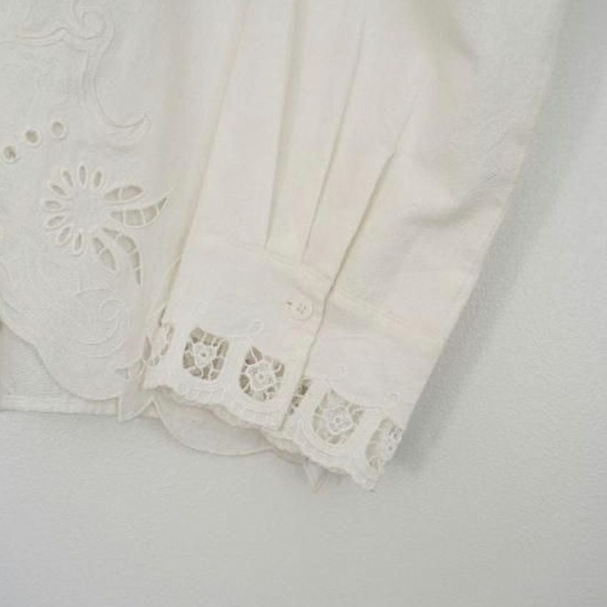 anuke /アンヌーク 62610418 Cutwork Opencollar Shirts 26春夏 シャツ