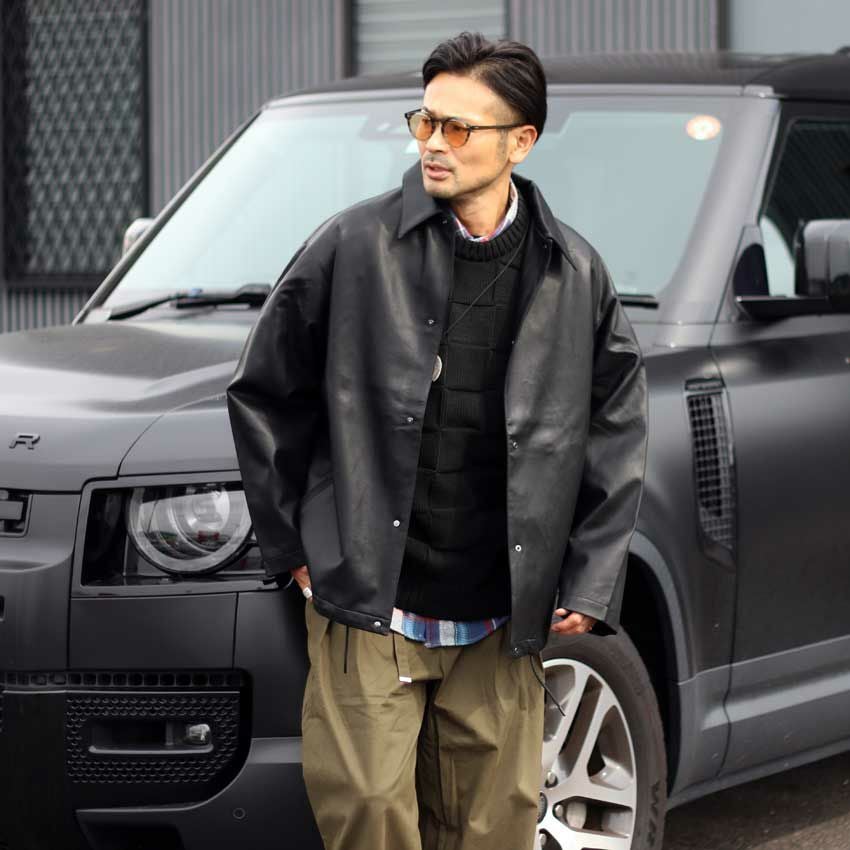 予約】FORTUNA HOMME/フォルトゥナオム ECOTECH Leather Coach JK FHJK