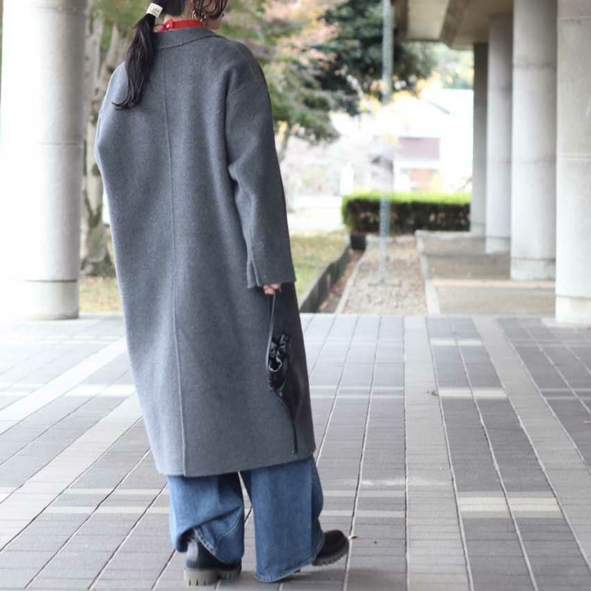 CLOCHE/クロッシェ シングルチェスターコート 552-84501 ダブルカラー