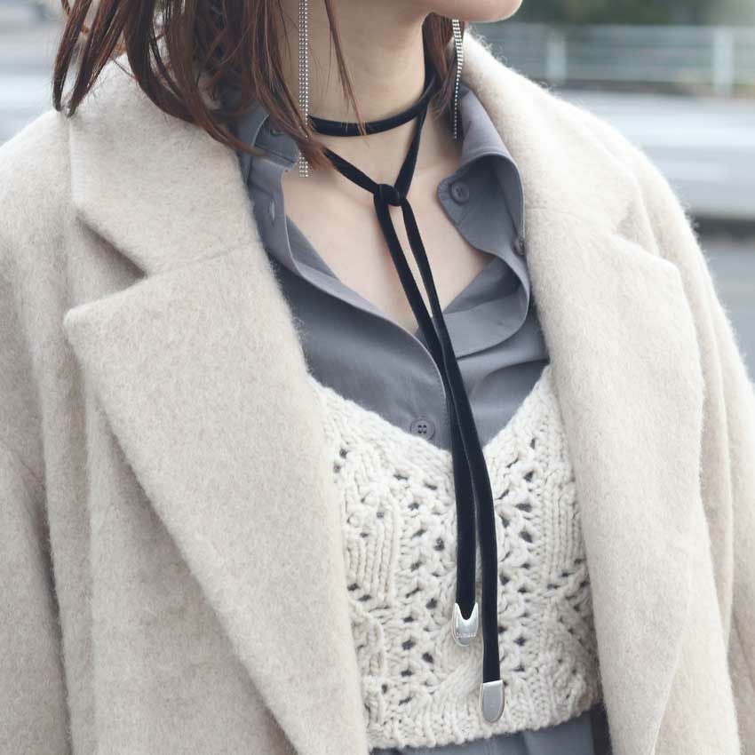 CLOCHE/クロシェ シャギーロングコート 550-84001 アウター 冬