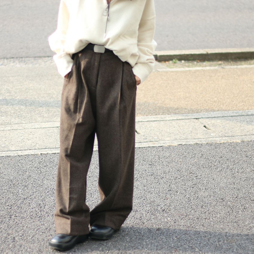 anuke/アンヌーク チェックタックパンツ 62520707 Check Tuck Pantscm