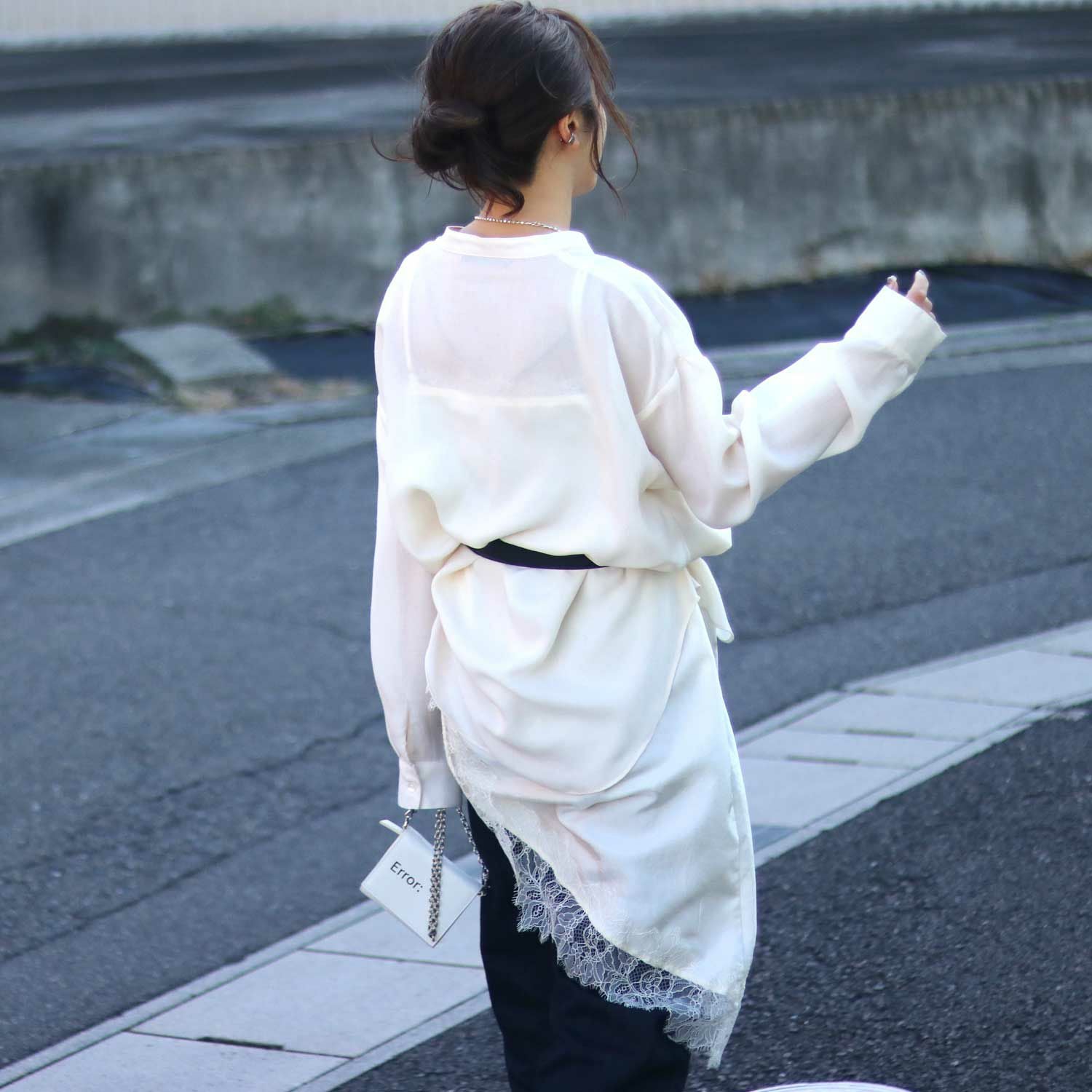 CLOCHE/クロッシェ ロングアシンメトリーレースキャミソール 612-85711