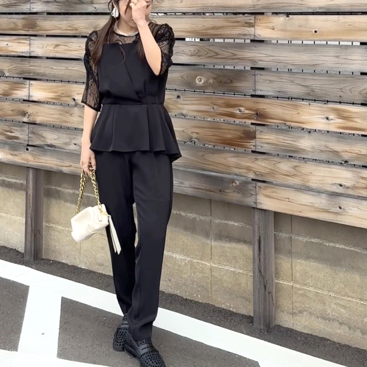 Mewl/ミュール シャツスリーブボーダーTOPS M251-85103-3 | Shunal