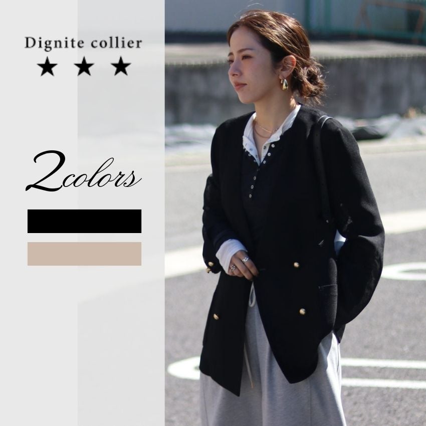 美品 Dignite Collier メッシュ半袖ジャケット ディニテコリエ(Dignite Collier）メッシュ半袖ジャケット／ベージュ