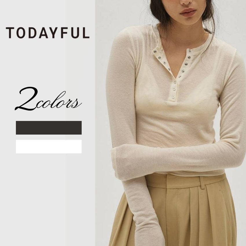 TODAYFUL トゥデイフル Henleyneck Soft Tops TODAYFUL(トゥデイフル) / Life's online store（ライフズ