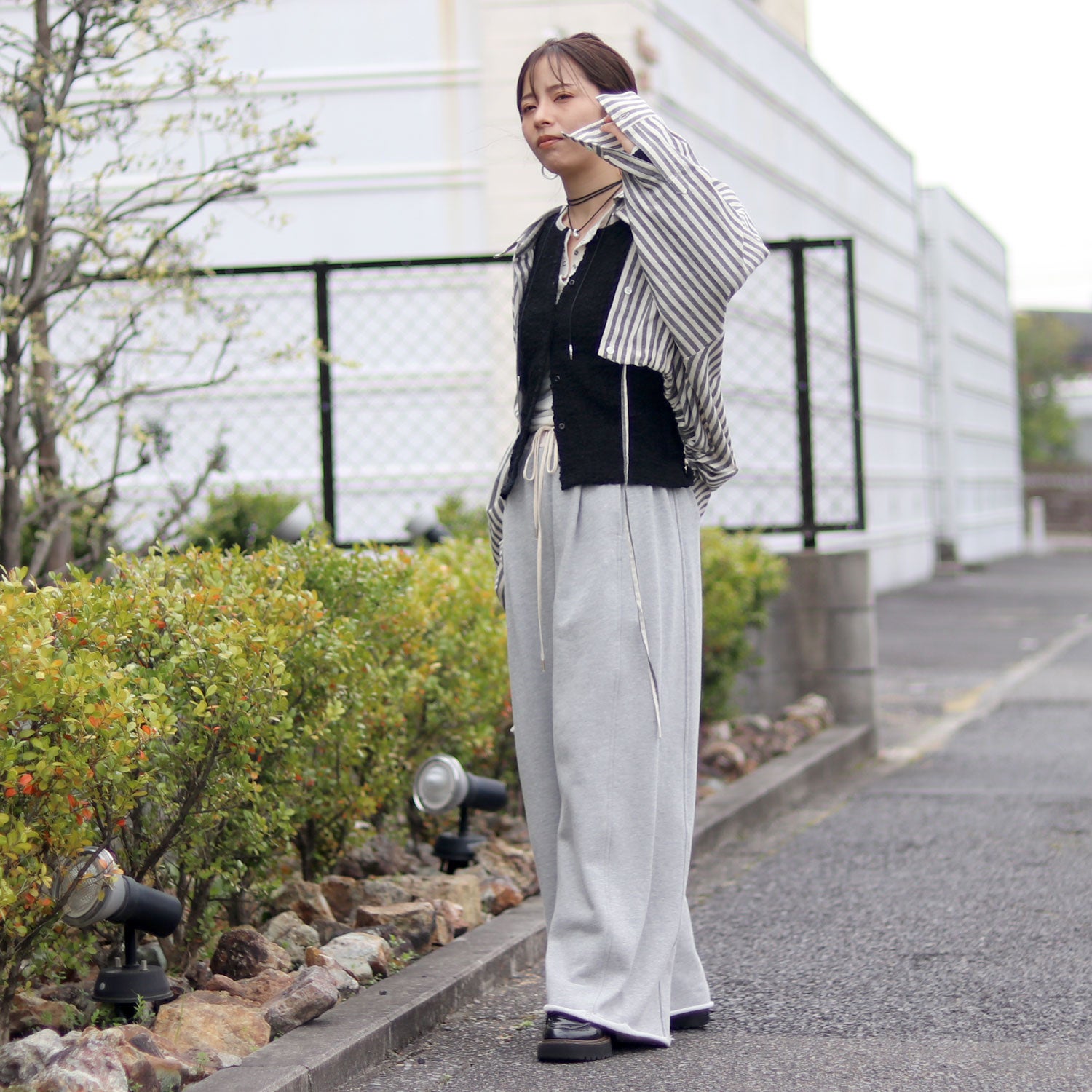 trois/トロワ 裏毛 ワイドパンツ T261-87054 スウェット カジュアル