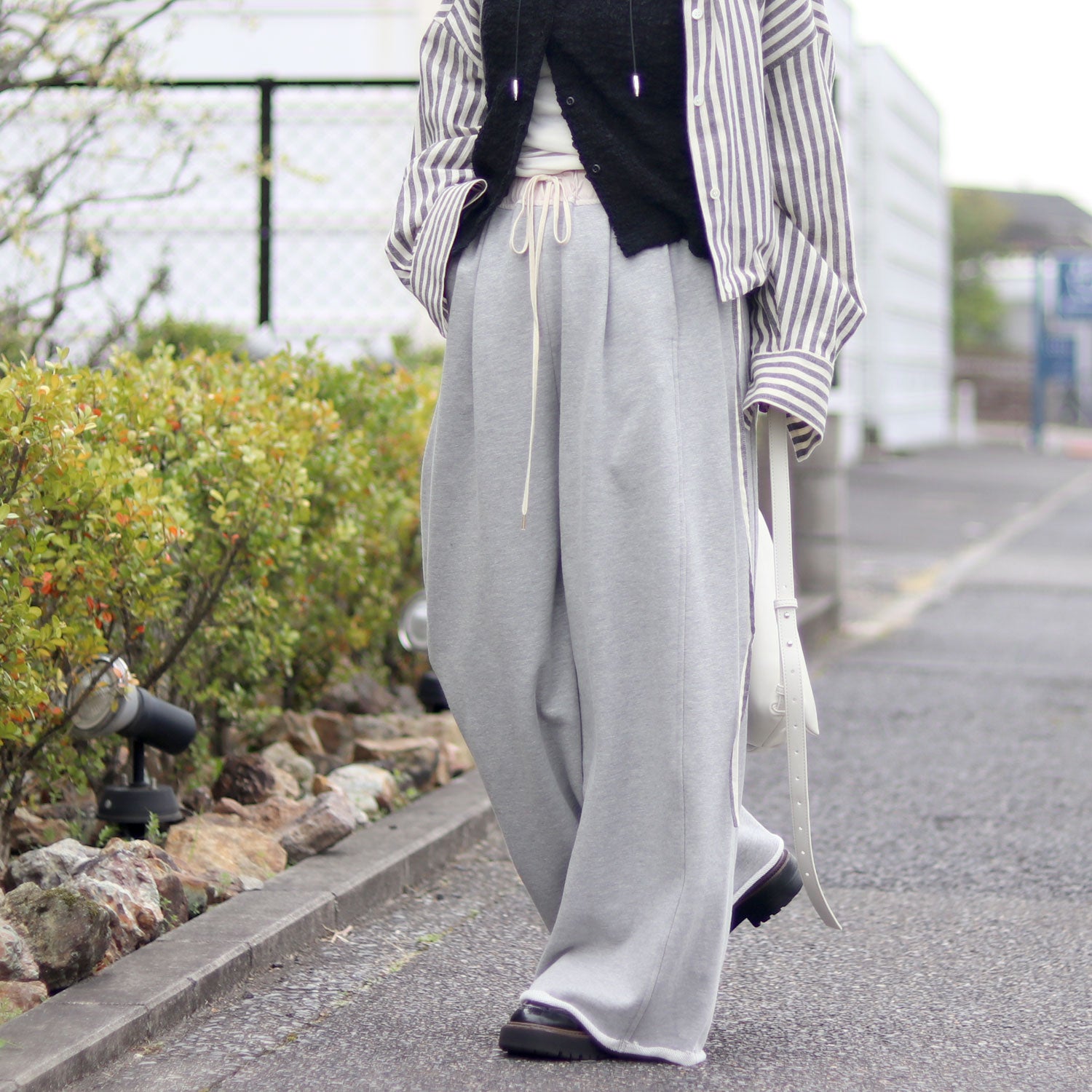 trois/トロワ 裏毛 ワイドパンツ T261-87054 スウェット カジュアル
