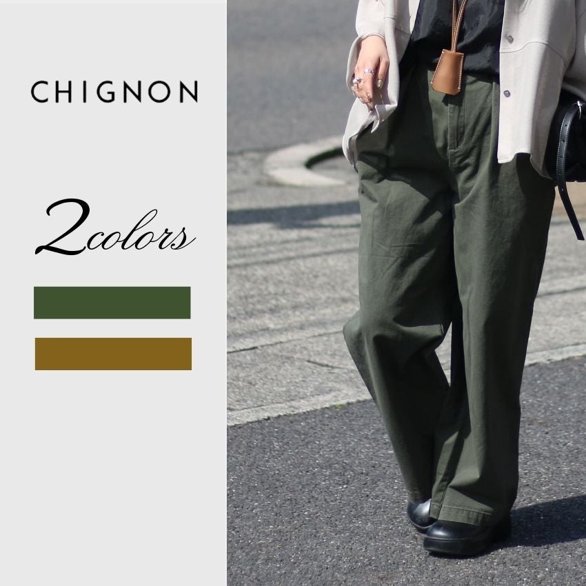 CHIGNON/シニヨン ウォッシュドチノタックパンツ 3261-045BT チノパン