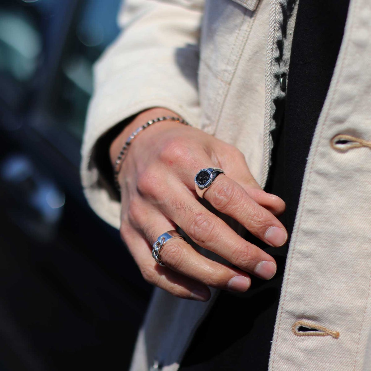 Suman Dhakhwa/スーマンダックワ KIHEI Chain Ring MOKUME×Silver SD 