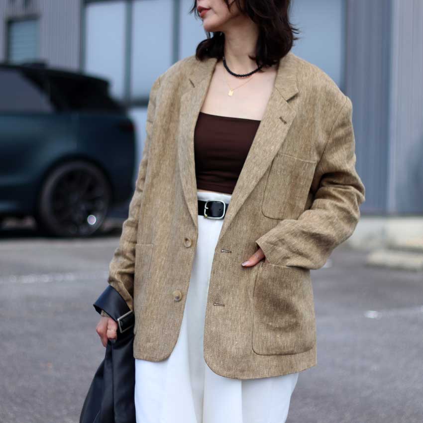 ジャケット・アウター Todayful boyfriend linen jacket TODAYFUL