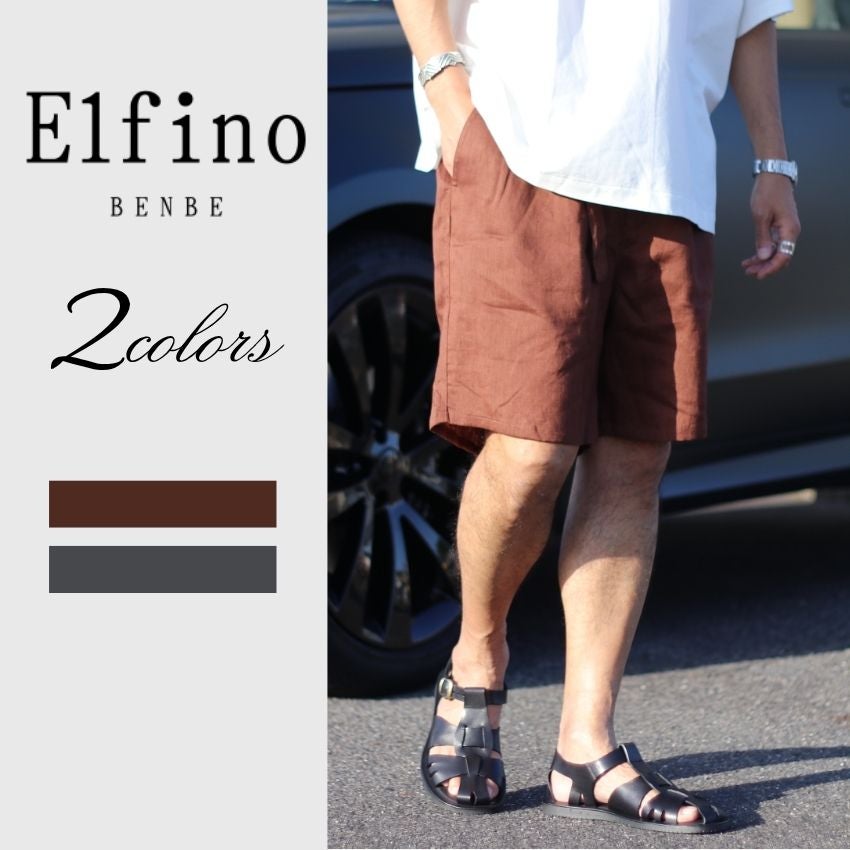 Elfino/エルフィーノ リネンショートパンツ EL-260 麻 ヘンプ生地