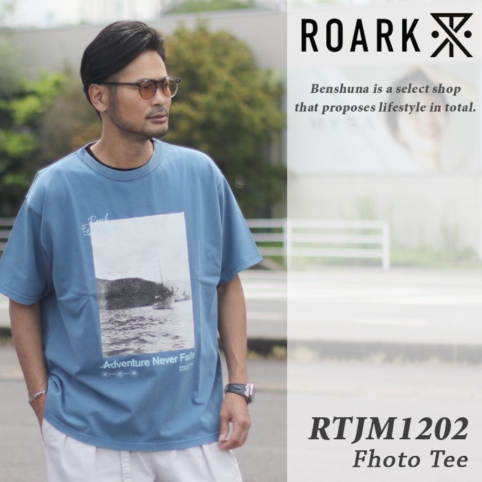ROARK REVIVAL ロアークリバイバル 14oz ヘビーウェイト サークルロゴ Tシャツ RTJHW1202 ブラック WAYWARD YOUTH 14oz H W TEE Shunal レディース メンズカジュアルのセレクトショップ