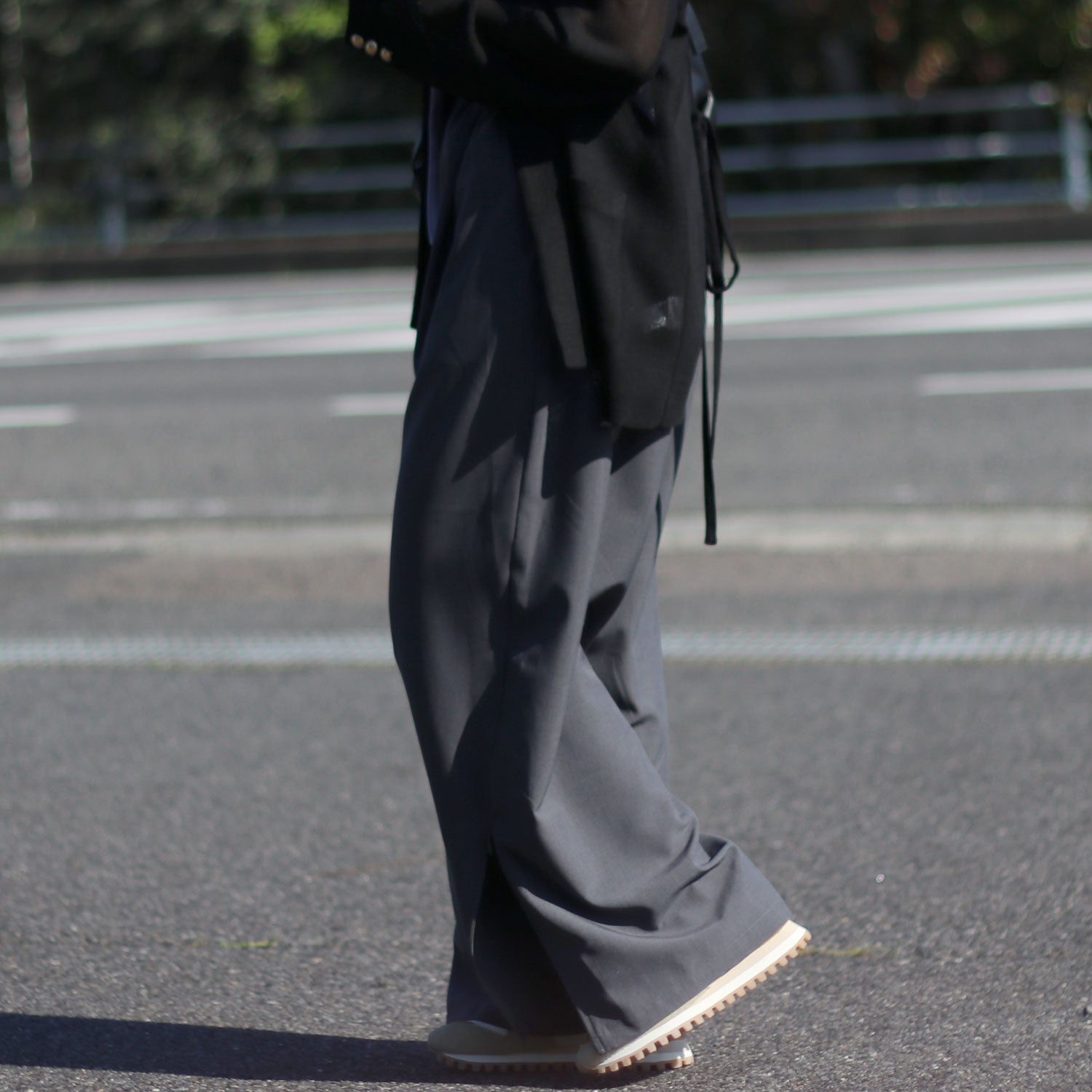 CLOCHE/クロシェ 裾ZIPコクーンパンツ 610-86018 カーブ スリット