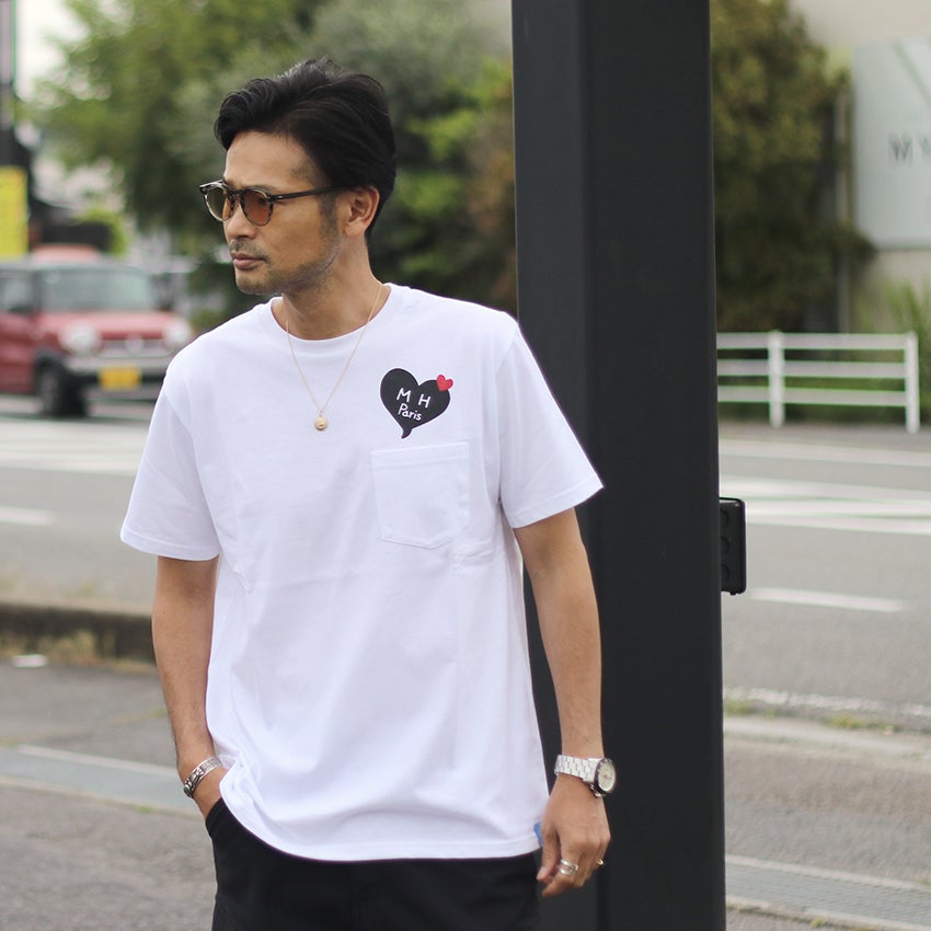 MAISON HONORE/メゾンオノレ ハートロゴ 半袖Tシャツ PockeT-1