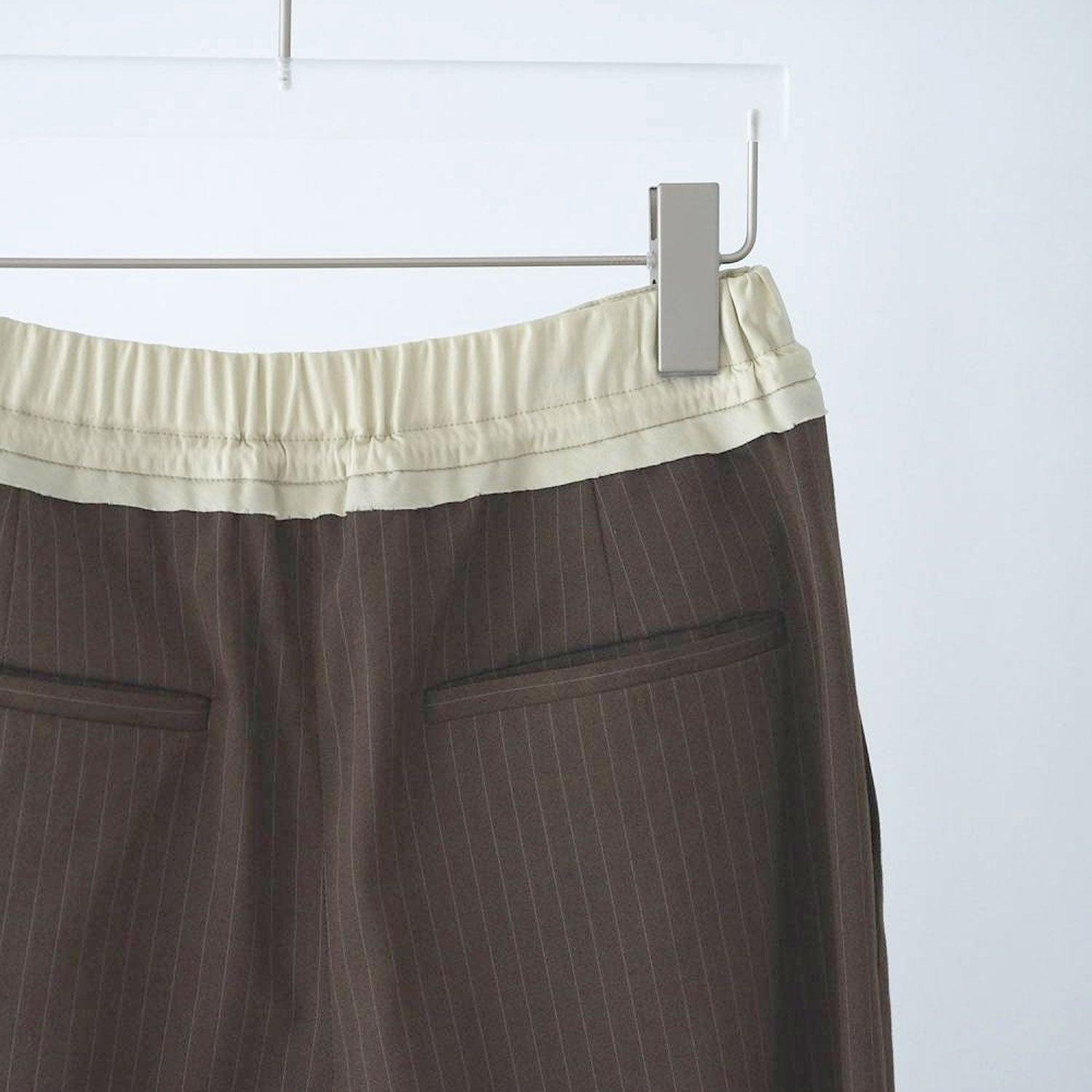 anuke/アンヌーク Bicolor Stripe Pants 62610713 カーブパンツ バレル