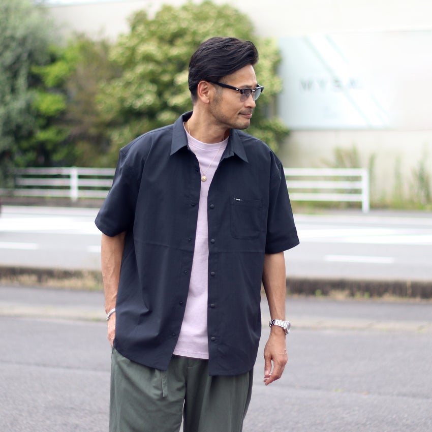 ROARK/ロアーク リネンライク テック半袖シャツ RWJD1220 DELTA QD S/S