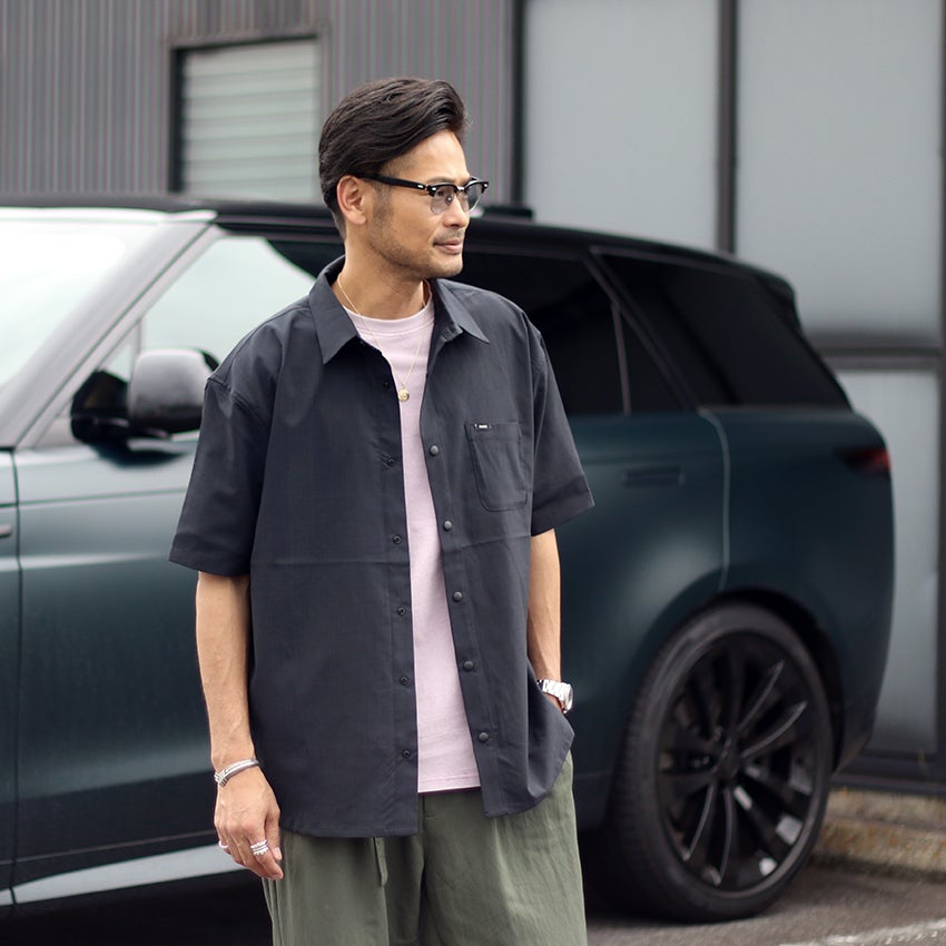 ROARK/ロアーク リネンライク テック半袖シャツ RWJD1220 DELTA QD S/S
